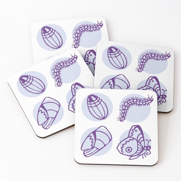 Item preview, the life cycle of a butterfly in a cartoon style designed and sold by alina-k-design.