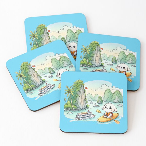Item preview, Cute Halong Bay Sketch – World Heritage Limestone Islands ,  designed and sold by PaintMeWorld.
