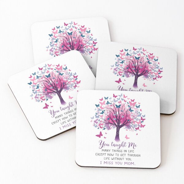 Item preview, Heartfelt Memorial Tree with Butterflies and Loving Message for Mom designed and sold by Snifferius.