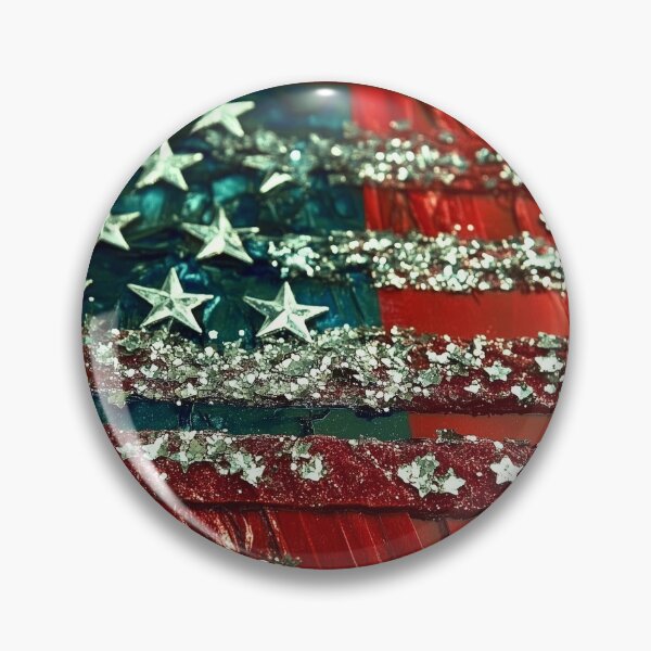 Item preview, An amazing photo showing silver stars against a beautifully American flag background.  designed and sold by VisionCrafft.