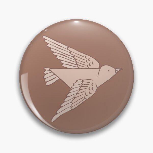Item preview, Birds and Flowers - arts and crafts style - mocha mousse and cream tan designed and sold by colorofmagic.