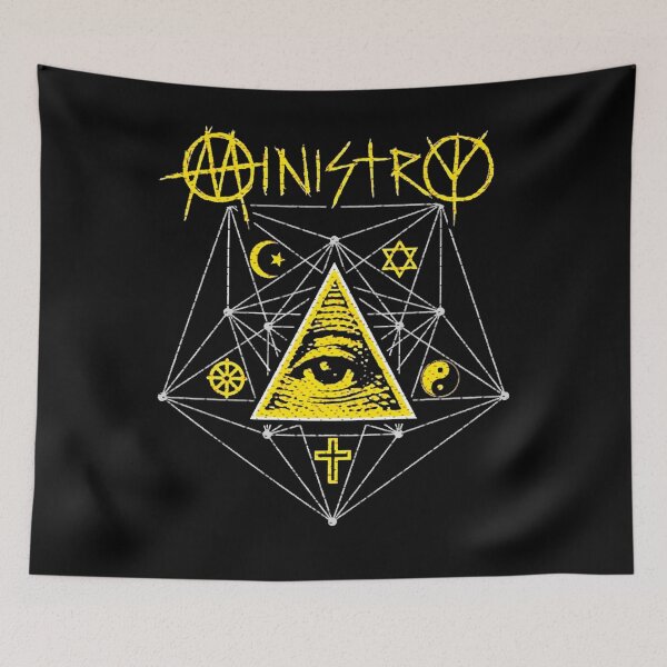 Item preview, mi.nistry band logo exselna hing quality metal band  designed and sold by liberatemoney.