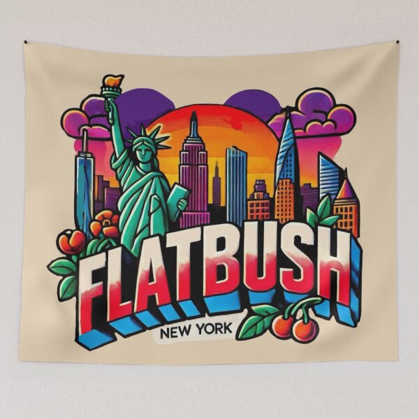 Item preview, Flatbush, New York City designed and sold by Myra365Art.