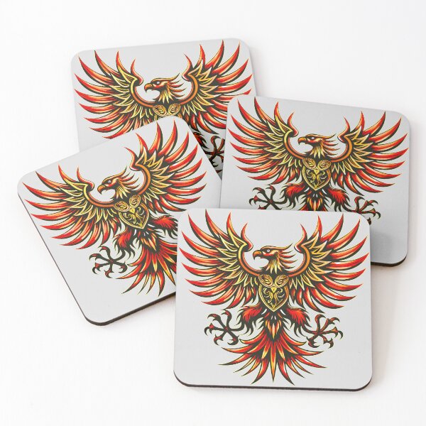 Item preview, Fiery Phoenix Eagle Tribal Art: Symbol of Strength & Renewal designed and sold by VikArtStudio.