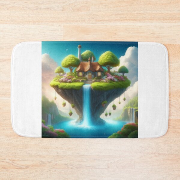 Item preview, Enchanted Floating Island Cottage – Fantasy Art designed and sold by RaiyaTees.
