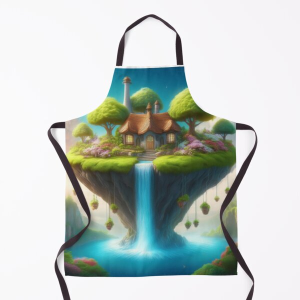 Item preview, Enchanted Floating Island Cottage – Fantasy Art designed and sold by RaiyaTees.