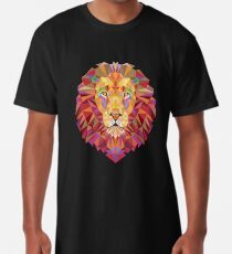 Camiseta larga León geométrico