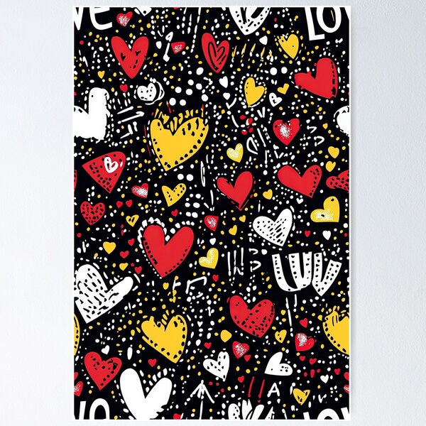 Item preview, Vibrant Love and Graffiti Heart Art designed and sold by Piotrek0001.