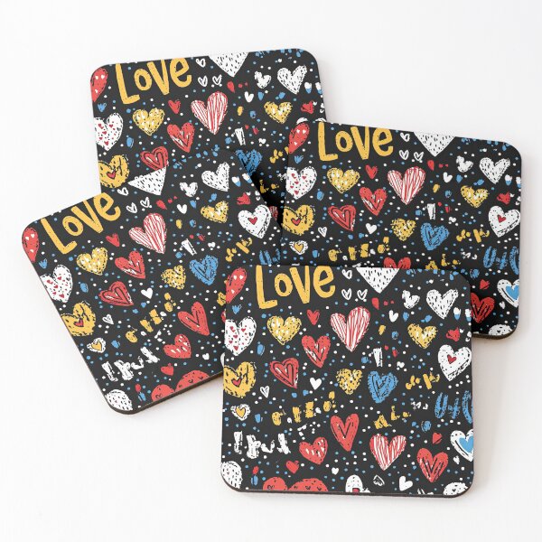 Item preview, Energetic Graffiti-Inspired Heart Patterns designed and sold by Piotrek0001.