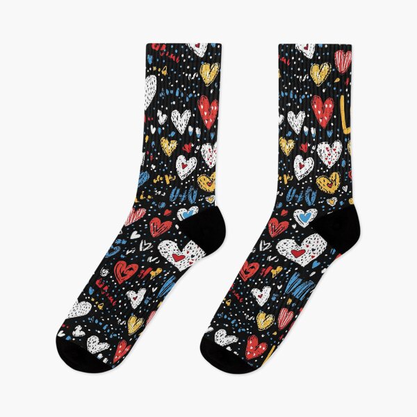 Item preview, Energetic Graffiti-Inspired Heart Patterns designed and sold by Piotrek0001.