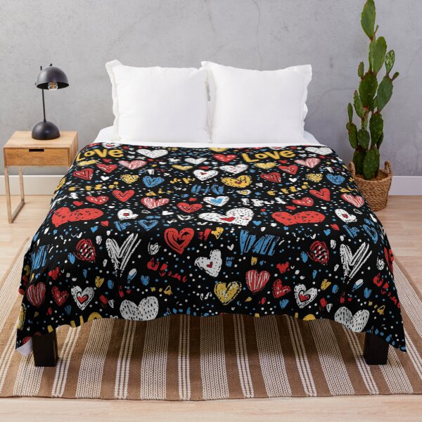 Item preview, Energetic Graffiti-Inspired Heart Patterns designed and sold by Piotrek0001.