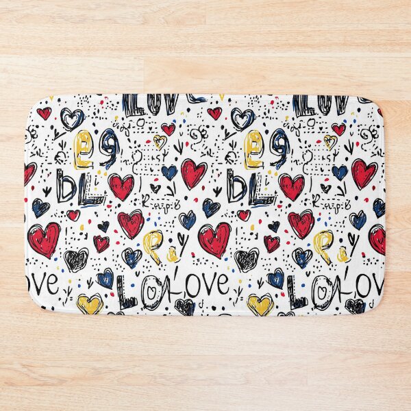 Item preview, Romantic Hearts in Sketchy Street Style designed and sold by Piotrek0001.