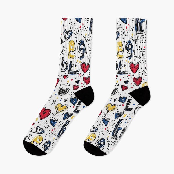 Item preview, Romantic Hearts in Sketchy Street Style designed and sold by Piotrek0001.