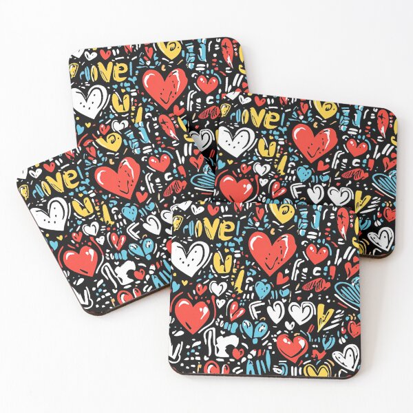 Item preview, Artistic Hearts with Graffiti-Inspired Flair designed and sold by Piotrek0001.