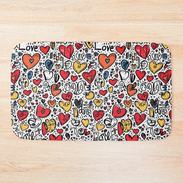 Item preview, Romantic Graffiti Hearts in Dynamic Colors designed and sold by Piotrek0001.