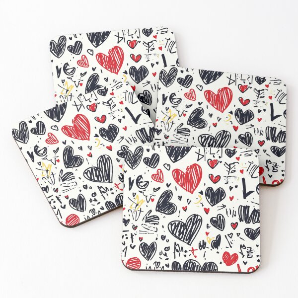 Item preview, Bold Graffiti Hearts in Vibrant Compositions designed and sold by Piotrek0001.