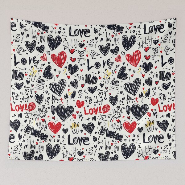 Item preview, Bold Graffiti Hearts in Vibrant Compositions designed and sold by Piotrek0001.