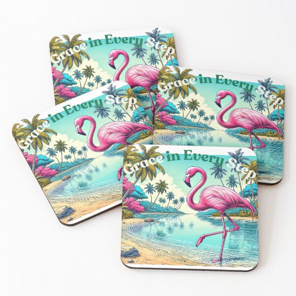 Item preview, Graceful Flamingo Design: Beauty in Every Pose designed and sold by sanattasarim.