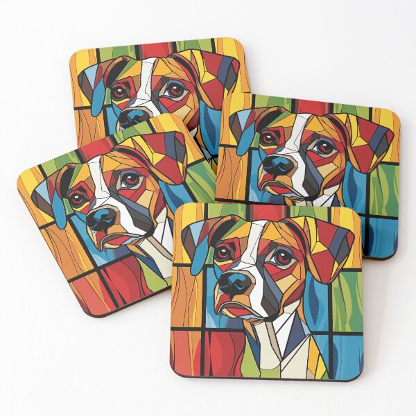 Item preview, Boxer Dog Abstract Art | Colorful Dog Design Decor | Dog Lover Gift  designed and sold by House Of Roza.
