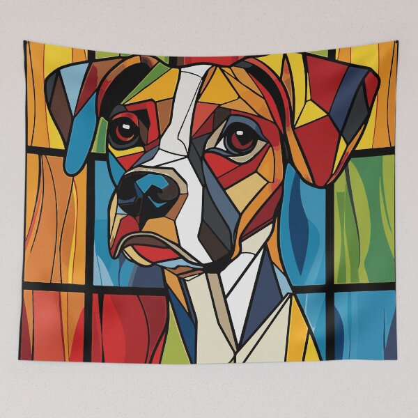 Item preview, Boxer Dog Abstract Art | Colorful Dog Design Decor | Dog Lover Gift  designed and sold by House Of Roza.
