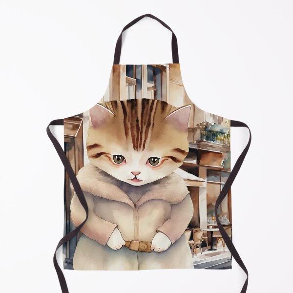 Item preview, Brown Tabby Kitten Wearing Coat Watercolor Painting | Cat Art | Watercolor Cat | Watercolor Artwork | Kitten Lover designed and sold by UnhingedBird.