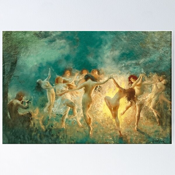 Item preview, Joseph Tomanek - "Dance of the Hour" 1934 (Rare) ~ Nymphs Dancing to Pans Flute or Spring Dance | Fire Dance designed and sold by Arwen-Art.