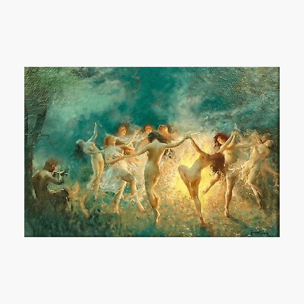 Item preview, Joseph Tomanek - "Dance of the Hour" 1934 (Rare) ~ Nymphs Dancing to Pans Flute or Spring Dance | Fire Dance designed and sold by Arwen-Art.