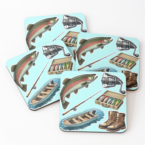 Item preview, Fishing sticker set designed and sold by YuliaHulia.