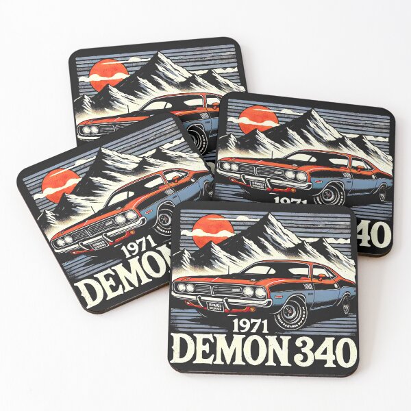 Item preview, 1971 Dart Demon 340 designed and sold by CreepyCornerArt.