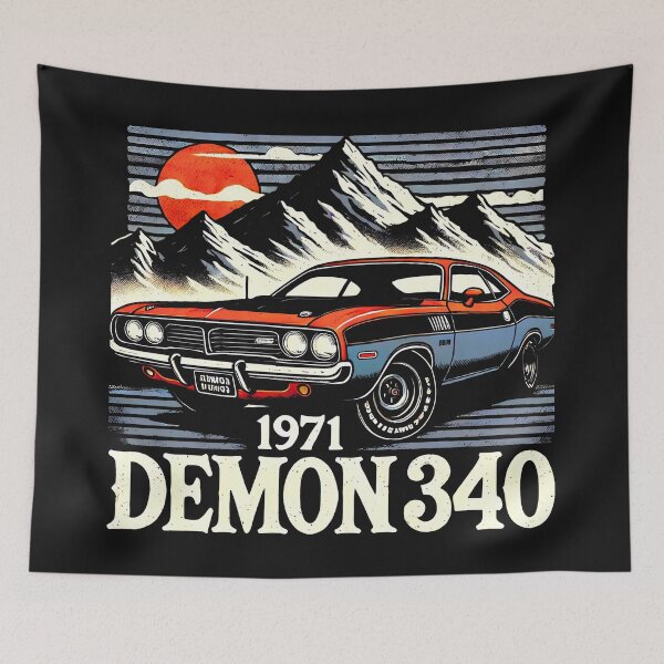 Item preview, 1971 Dart Demon 340 designed and sold by CreepyCornerArt.