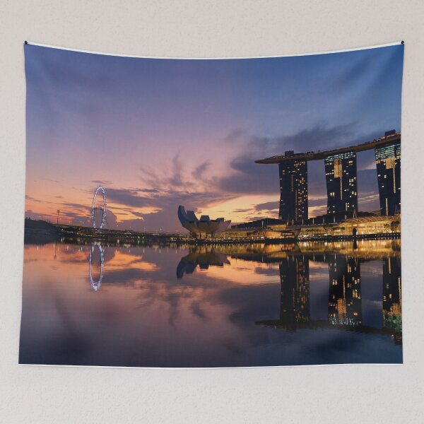 Item preview, Singapore skyline before sunrise, Modern art, Wall art, Print, Minimalistic, Modern personalised gifts, custom printed gifts. Photographic Print. designed and sold by CameraDesign.