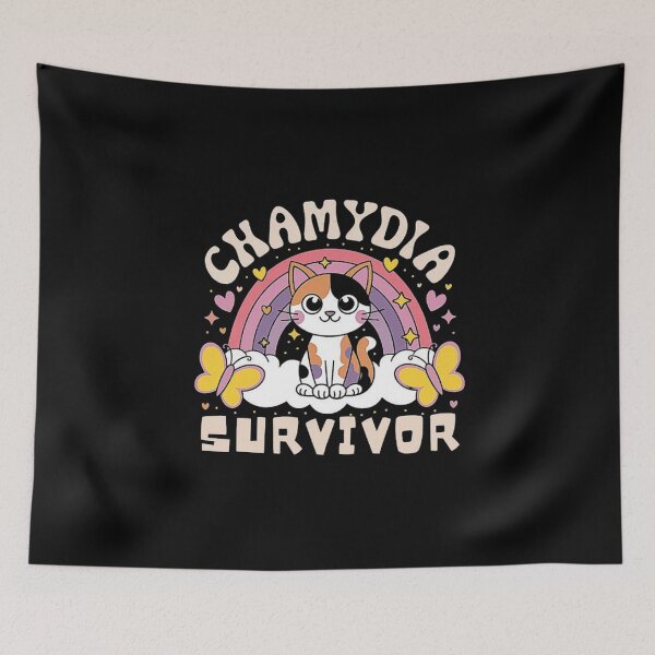 Item preview, Chlamydia Survivor Cat Meme - Funny Adult Humor Design for Men & Women designed and sold by love3617.