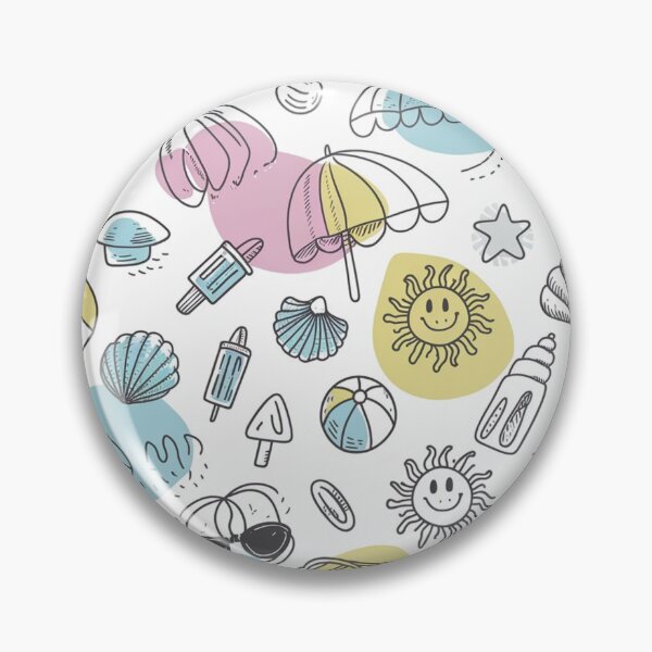 Item preview, Beach Vibes Doodle Pattern designed and sold by Furbulous Faces.