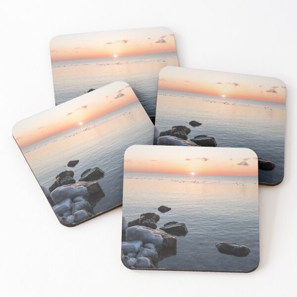 Item preview, Cold and Peaceful on the Shore of Lake Ontario at Sunrise designed and sold by Georgia Mizuleva.