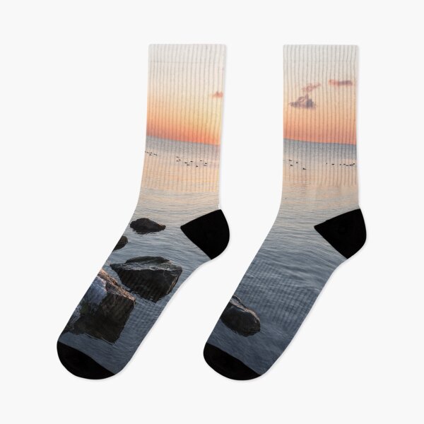 Item preview, Cold and Peaceful on the Shore of Lake Ontario at Sunrise designed and sold by Georgia Mizuleva.