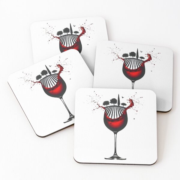 Item preview, red wine glass, vine farm, french  designed and sold by TrueArtVibes.