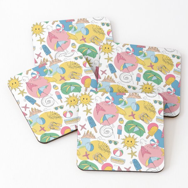 Item preview, Beach Day Doodle Pattern designed and sold by Furbulous Faces.