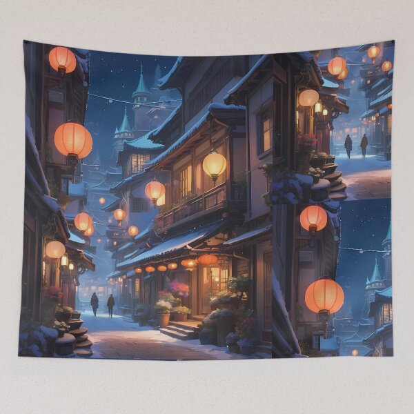 Item preview, Castles Night Sky Urban Landscapes Winter Art Wonderland designed and sold by ART ATTACK ZONE.