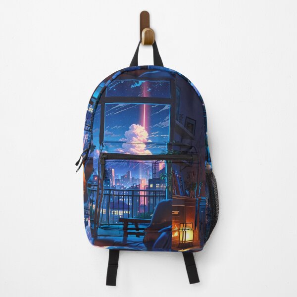 Item preview, Anime Night Sky Urban Landscapes Winter Art Wonderland designed and sold by ART ATTACK ZONE.