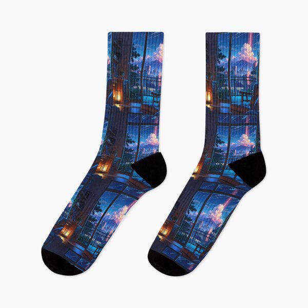 Item preview, Anime Night Sky Urban Landscapes Winter Art Wonderland designed and sold by ART ATTACK ZONE.