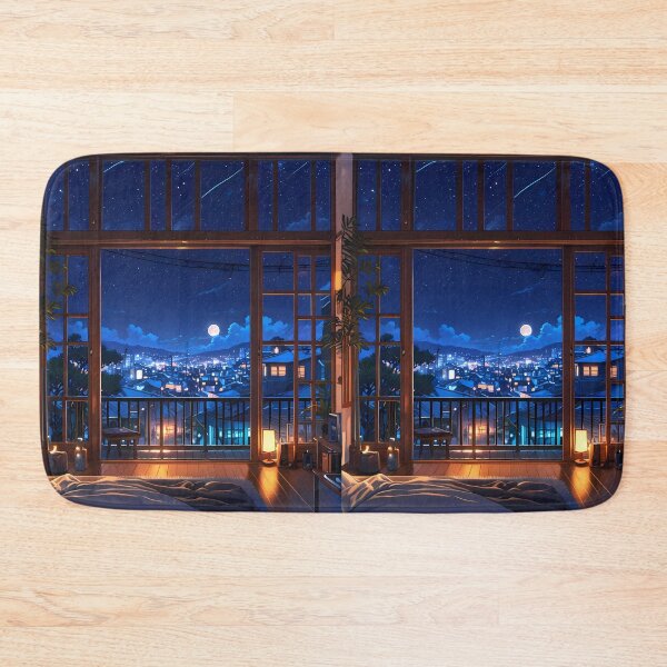 Item preview, Manga Anime NightSky Urban Landscapes Winter Art Wonderland designed and sold by ART ATTACK ZONE.