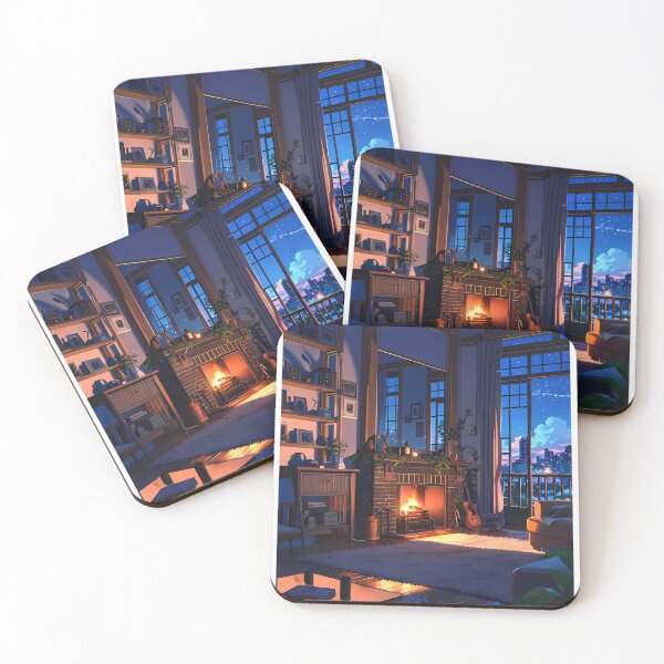 Item preview, Firehouse Night Sky Urban Landscapes Winter Art Wonderland designed and sold by ART ATTACK ZONE.