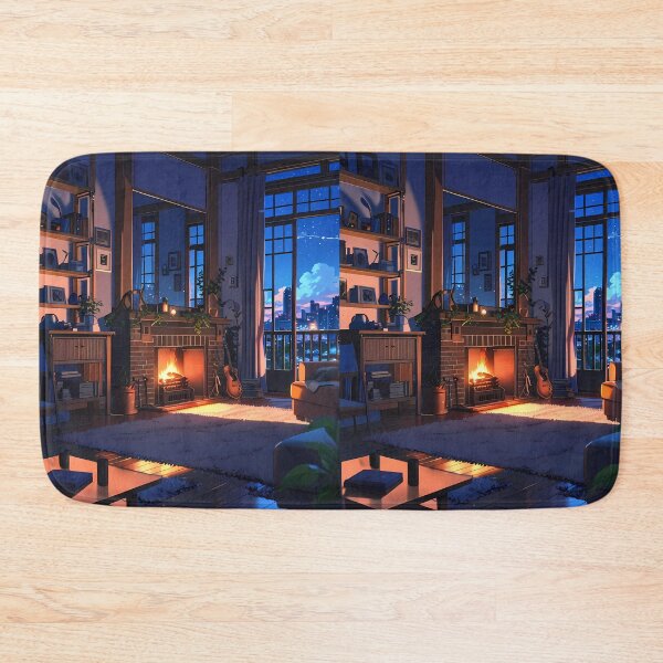 Item preview, Firehouse Night Sky Urban Landscapes Winter Art Wonderland designed and sold by ART ATTACK ZONE.