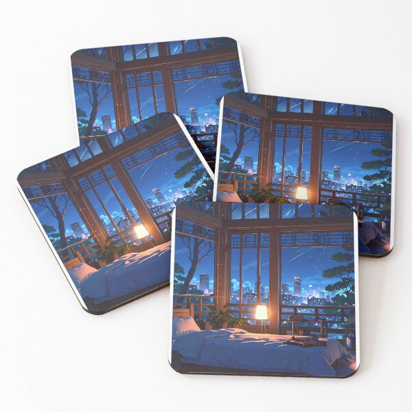 Item preview, Bedroom Night Sky Urban Landscapes Winter Art Wonderland designed and sold by ART ATTACK ZONE.