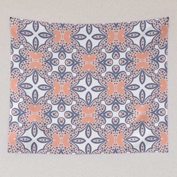 Item preview,  Coral and Azure Art Deco 5 designed and sold by AneissPiaf.