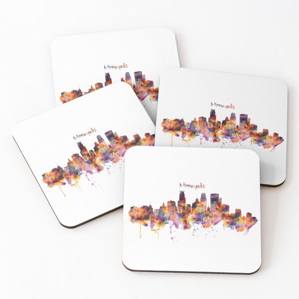 Item preview, Minneapolis Skyline Watercolor designed and sold by caracatita75.