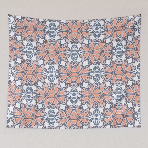 Item preview, Coral and Azure Art Deco 10 designed and sold by AneissPiaf.