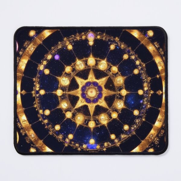 Item preview, Golden Astrological Wheel designed and sold by Bilikaru.