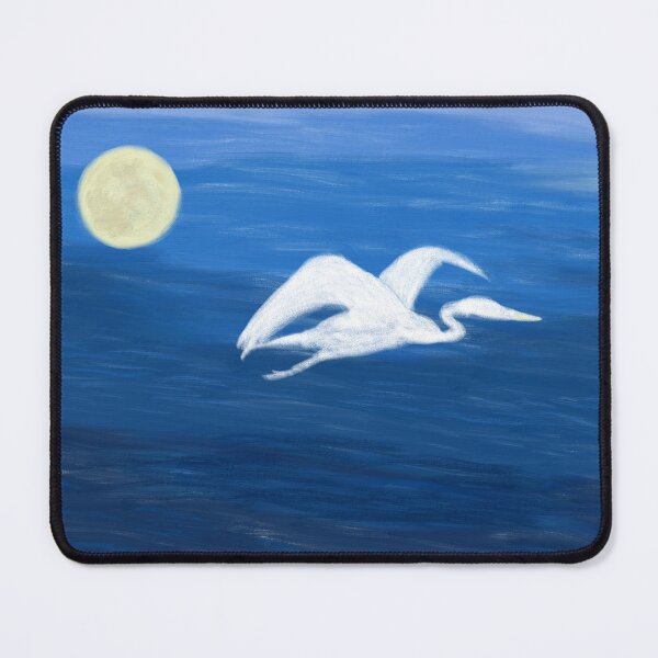 Item preview, A white bird flying at tranquil night designed and sold by greenPQBstudio.