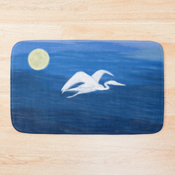 Item preview, A white bird flying at tranquil night designed and sold by greenPQBstudio.
